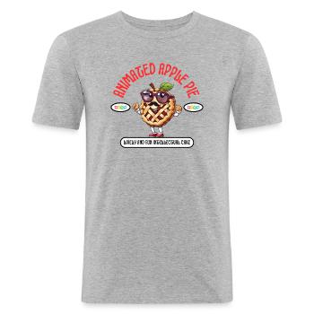 Mathe-Zeichnen - Männer Slim Fit T-Shirt - Grau meliert - Vorne - Nik (191cm)