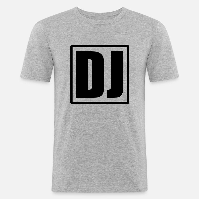Dj - Herre Slim Fit T-Shirt - grå meleret