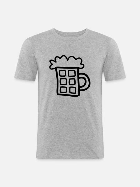Beer 1 - Men's Slim Fit T-Shirt - heather grey