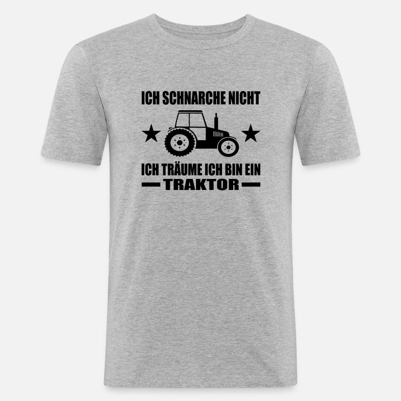 Traktor - Männer Slim Fit T-Shirt - Grau meliert