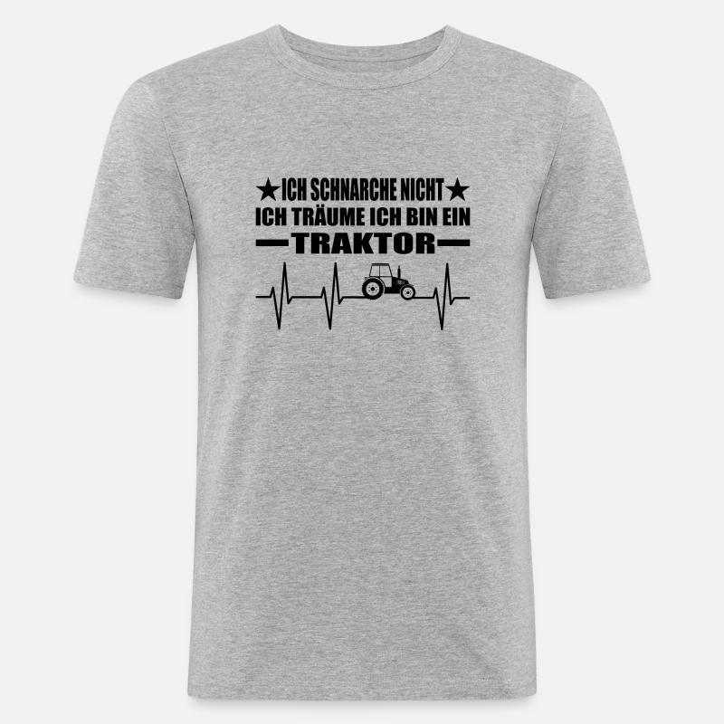 Traktor - Männer Slim Fit T-Shirt - Grau meliert