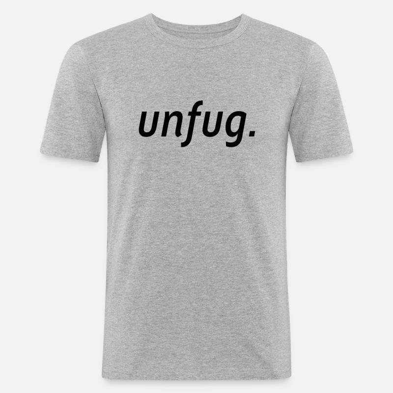 unfug. - Männer Slim Fit T-Shirt - Grau meliert