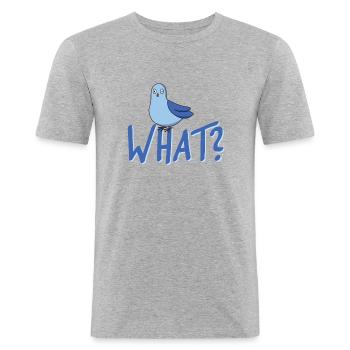 What dove - Men's Slim Fit T-Shirt - heather grey - Front - Nik (191cm)