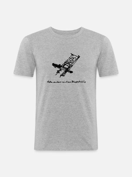 Sweden chair - Men's Slim Fit T-Shirt - heather grey