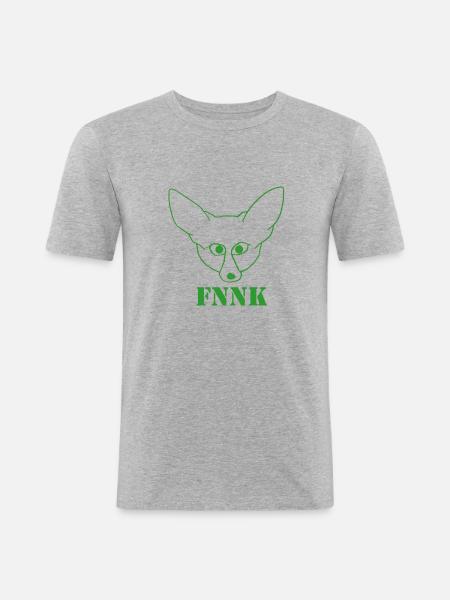 FNNK green - Men's Slim Fit T-Shirt - heather grey