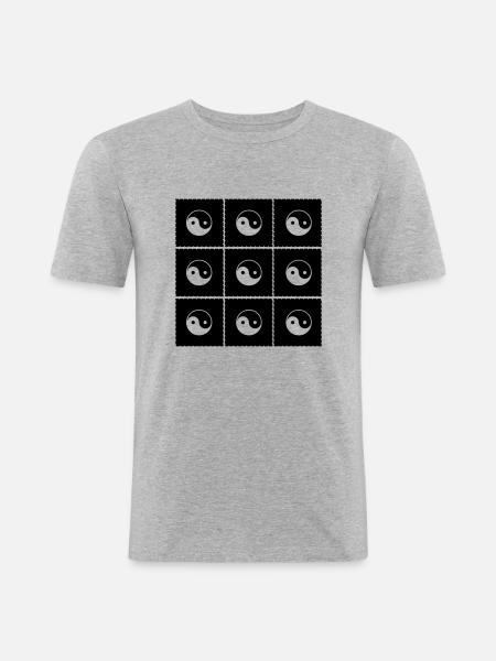 blotter art - Männer Slim Fit T-Shirt - Grau meliert