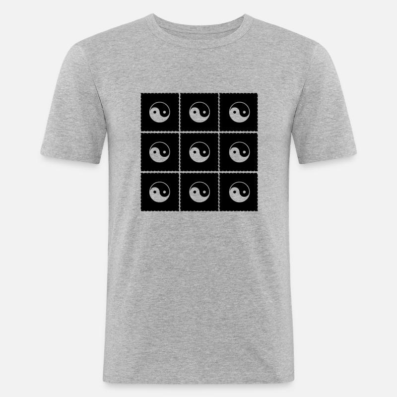 blotter art - Männer Slim Fit T-Shirt - Grau meliert