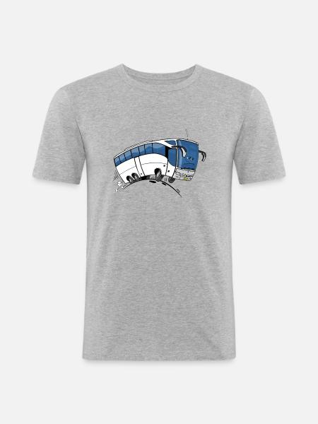 0711 bus - Men's Slim Fit T-Shirt - heather grey