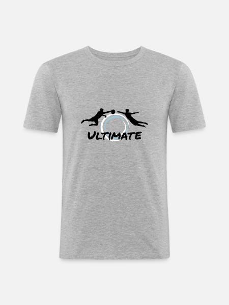 Ultimate Frisbee - Men - Männer Slim Fit T-Shirt - Grau meliert