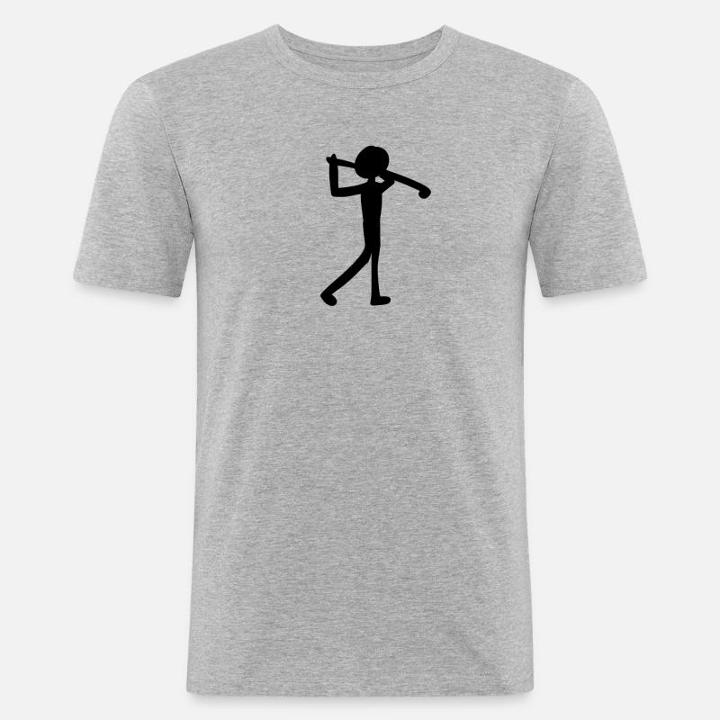golfen golf - Männer Slim Fit T-Shirt - Grau meliert