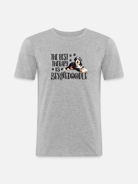 Bernedoodle - Men's Slim Fit T-Shirt - heather grey
