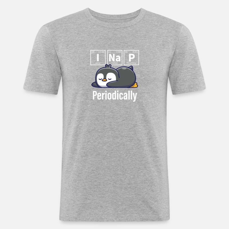 Pinguin - Männer Slim Fit T-Shirt - Grau meliert