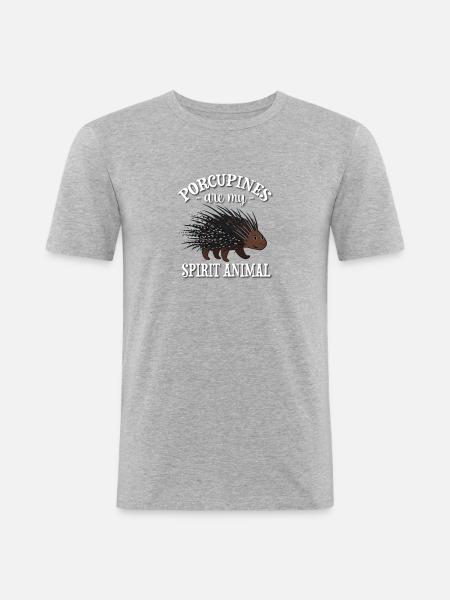 Porcupine - Men's Slim Fit T-Shirt - heather grey