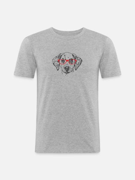 Dalmate - T-shirt près du corps Homme - gris chiné