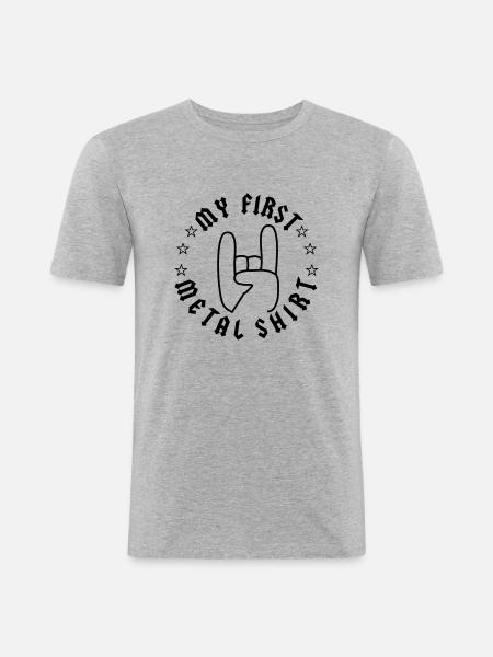 My First Metal Shirt - Men's Slim Fit T-Shirt - heather grey