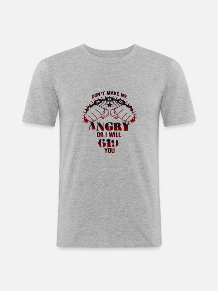 Wrestling! Don't make me angry... - Men's Slim Fit T-Shirt - heather grey