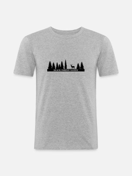 Black Forest Native - Men's Slim Fit T-Shirt - heather grey