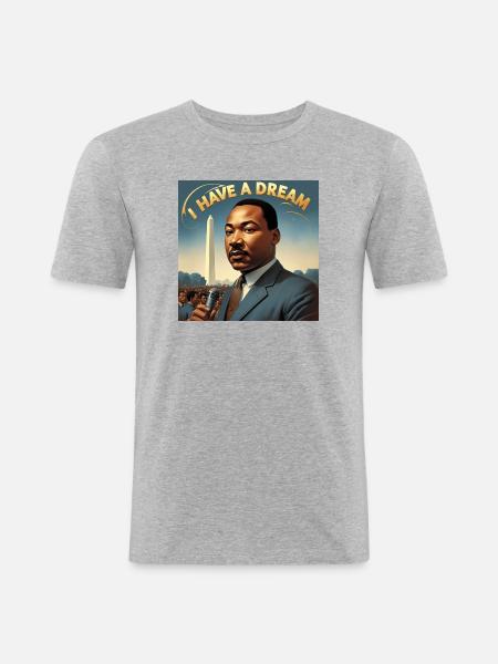 Martin Luther King - Men's Slim Fit T-Shirt - heather grey