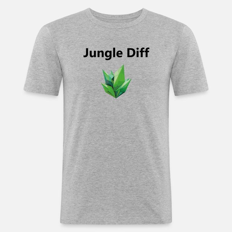 league legend Jungle Diff Schwarz - Männer Slim Fit T-Shirt - Grau meliert
