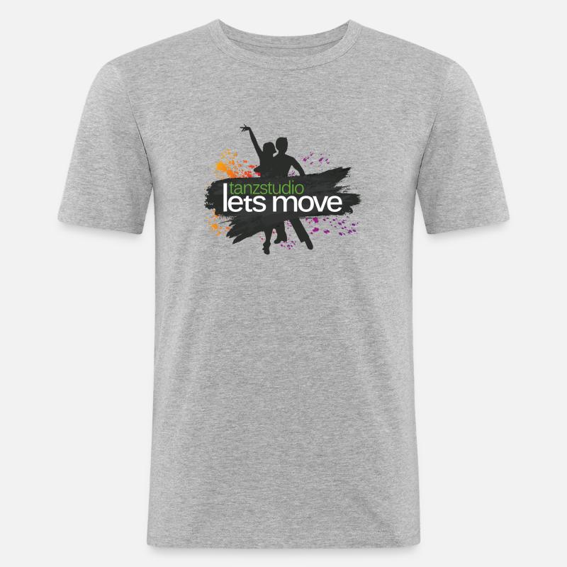 Studio de danse Let’s Move - T-shirt près du corps Homme - gris chiné