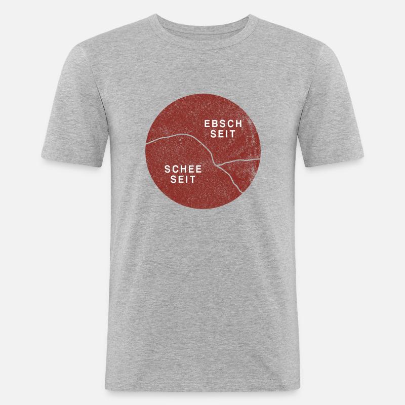 Mainz - Männer Slim Fit T-Shirt - Grau meliert