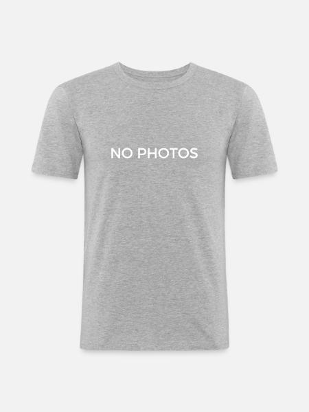 No Photos Please no photos - Men's Slim Fit T-Shirt - heather grey