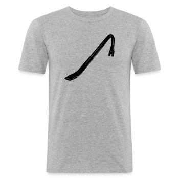 Crowbar a crowbar - Men's Slim Fit T-Shirt - heather grey - Front - Nik (191cm)