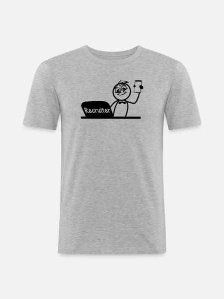 Office Recruiter recruitment recruiters - Men's Slim Fit T-Shirt - heather grey