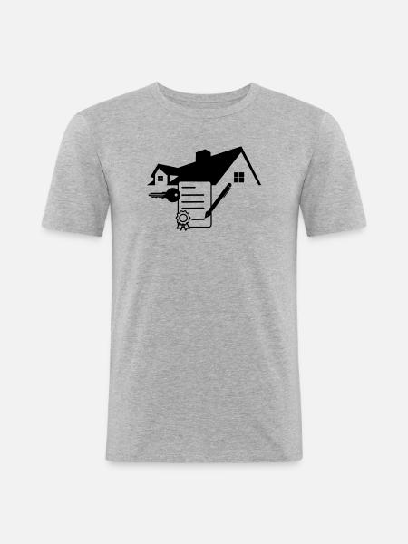 Sign house contract 1 - Men's Slim Fit T-Shirt - heather grey