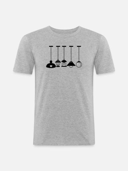 Hang lamps and lights - Men's Slim Fit T-Shirt - heather grey
