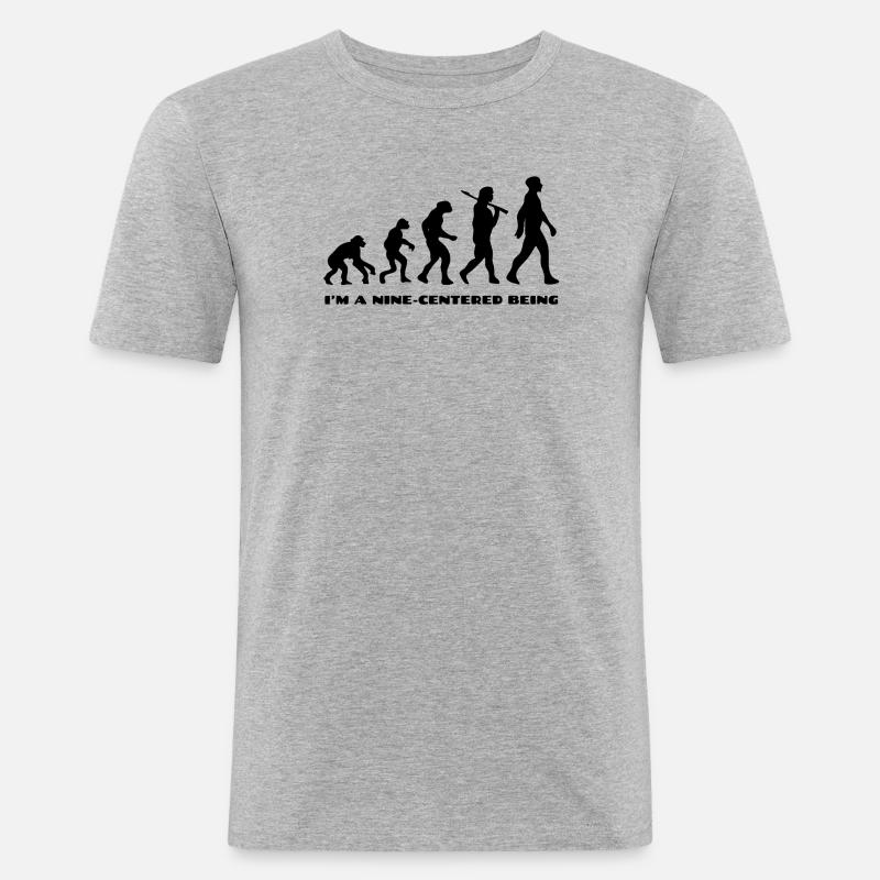 Evolution - Männer Slim Fit T-Shirt - Grau meliert