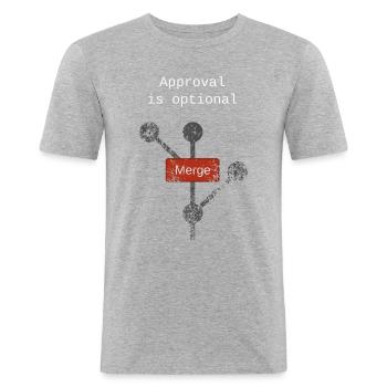 Die Genehmigung ist optional (Codierung) - Männer Slim Fit T-Shirt - Grau meliert - Vorne - Nik (191cm)