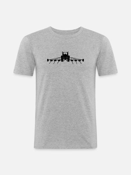 Agriculture tractor farm - Men's Slim Fit T-Shirt - heather grey