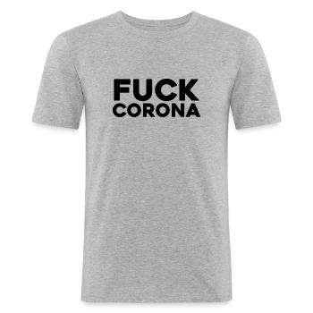 BAISE CORONA - T-shirt près du corps Homme - gris chiné - Devant - Nik (191cm)