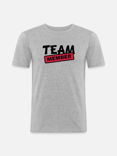 team member - Men's Slim Fit T-Shirt - heather grey