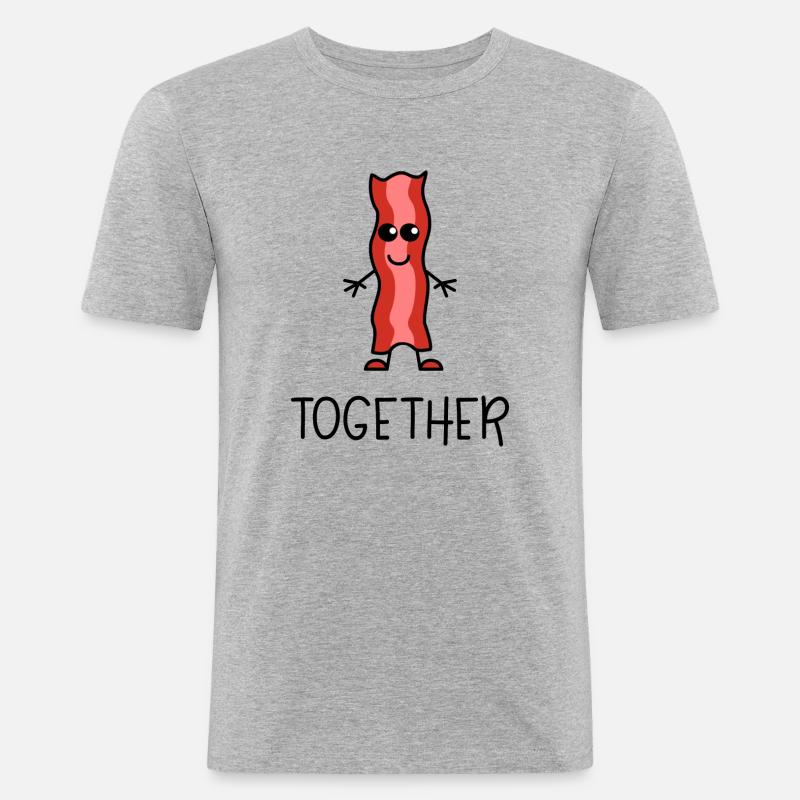 Better Together Partnerlook (Part2) Speck - Männer Slim Fit T-Shirt - Grau meliert