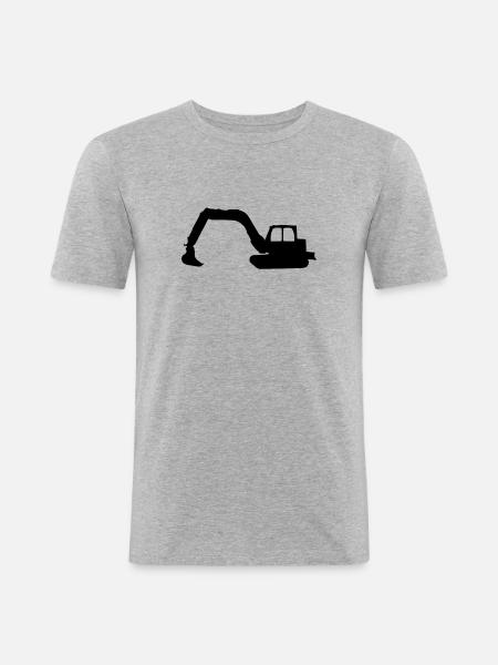 Bagger - Männer Slim Fit T-Shirt - Grau meliert