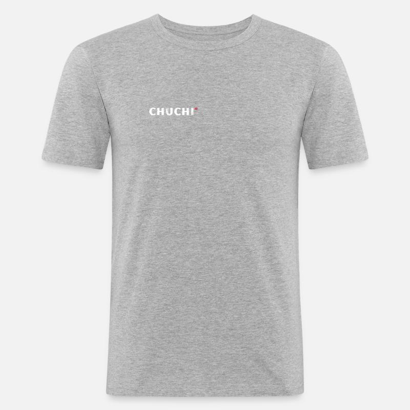 Tchouchi - Dialecte suisse | Vectographie ! - T-shirt près du corps Homme - gris chiné