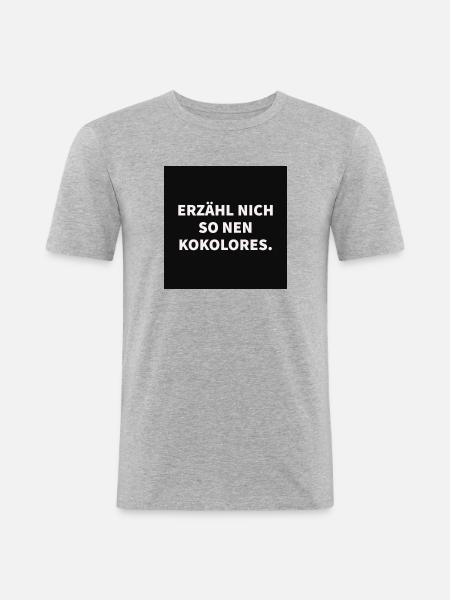 Ruhrpott Spruch - Männer Slim Fit T-Shirt - Grau meliert
