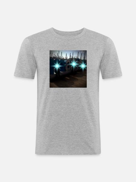202210101665398476467 - T-shirt près du corps Homme - gris chiné