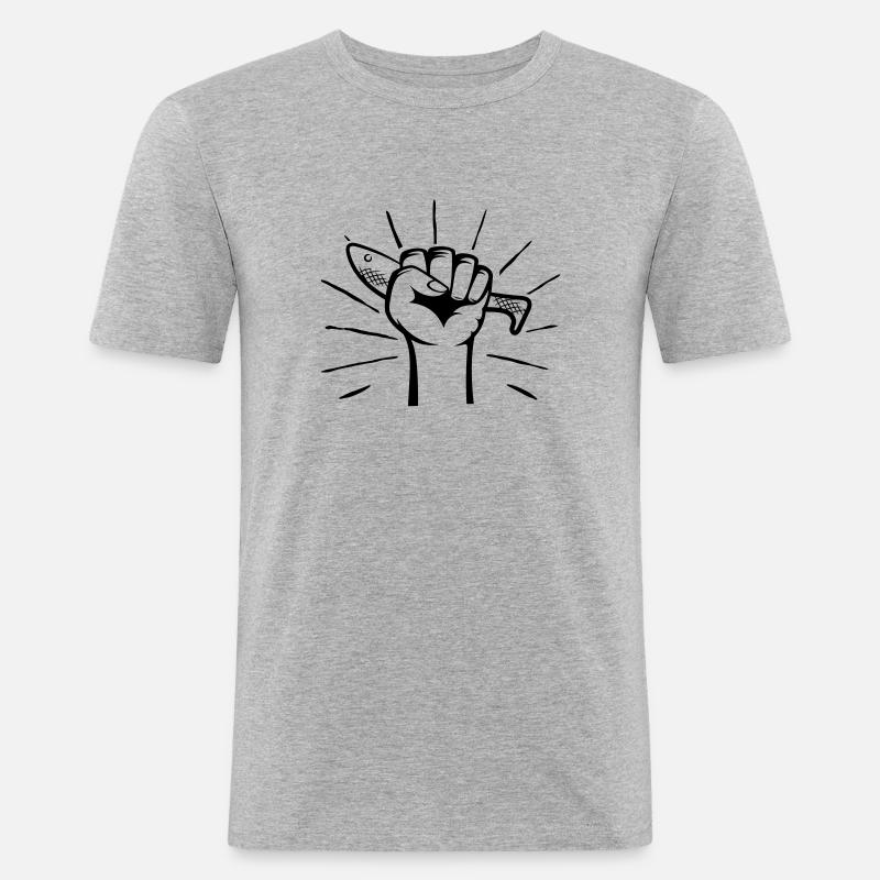 Holy Lure - Männer Slim Fit T-Shirt - Grau meliert