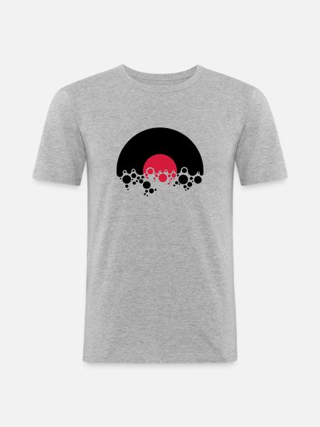 Record Bubbles - Men's Slim Fit T-Shirt - heather grey