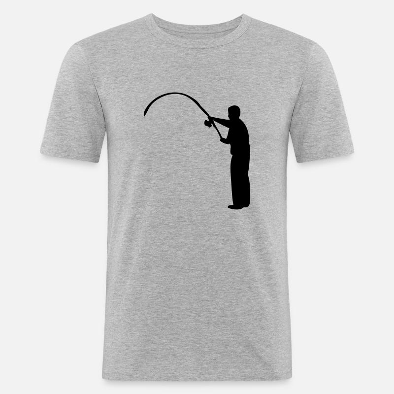 Fischer 1 - Männer Slim Fit T-Shirt - Grau meliert