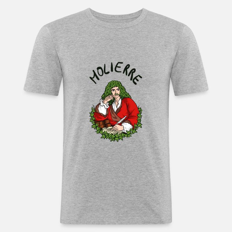 Molierre / Molière - Männer Slim Fit T-Shirt - Grau meliert