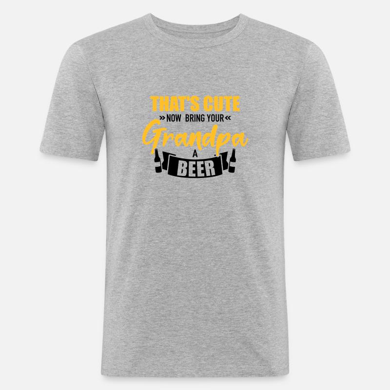 Opa - Männer Slim Fit T-Shirt - Grau meliert