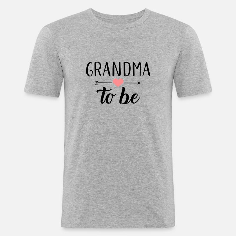 Oma - Männer Slim Fit T-Shirt - Grau meliert