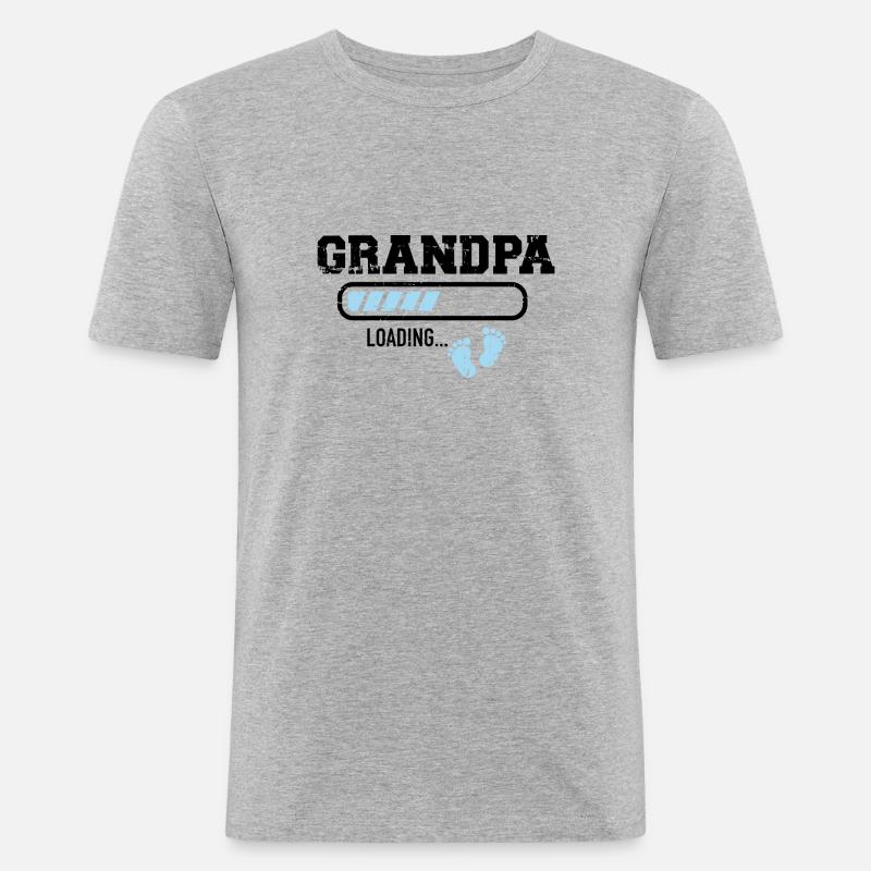 Opa - Männer Slim Fit T-Shirt - Grau meliert