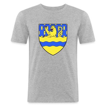 Departement Doubs Besançon Franche-Comté 25 - Männer Slim Fit T-Shirt - Grau meliert - Vorne - Nik (191cm)