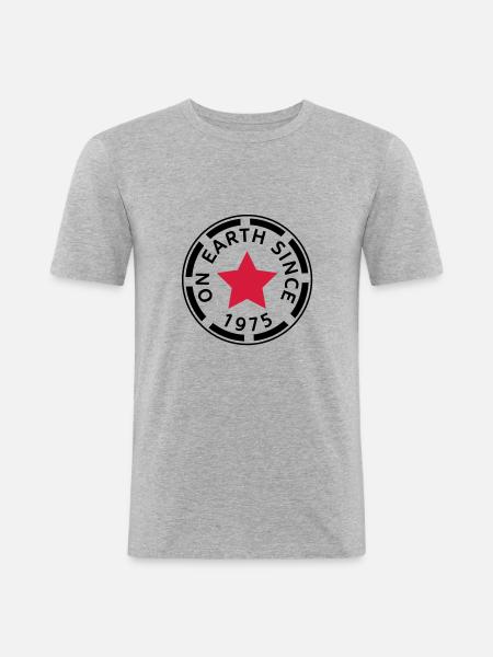 on earth since 1975 - Men's Slim Fit T-Shirt - 