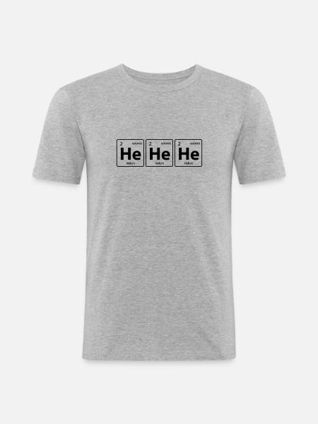 Kemi sjov kemi kemisk laboratorium laboratorium helium - Herre Slim Fit T-Shirt - grå meleret